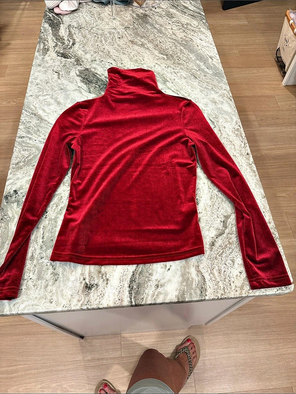 SHEIN Red Turtleneck Long Sleeve Size Medium